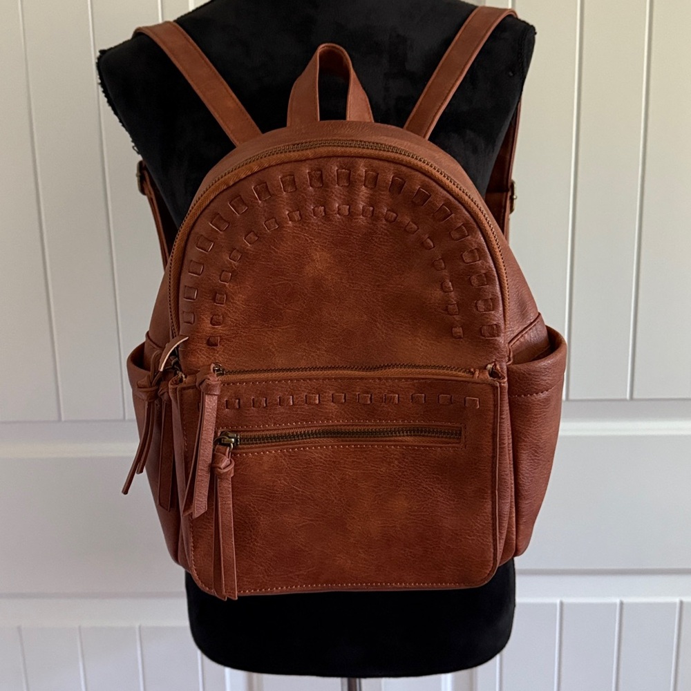 Under One Sky Brown Textured Bag